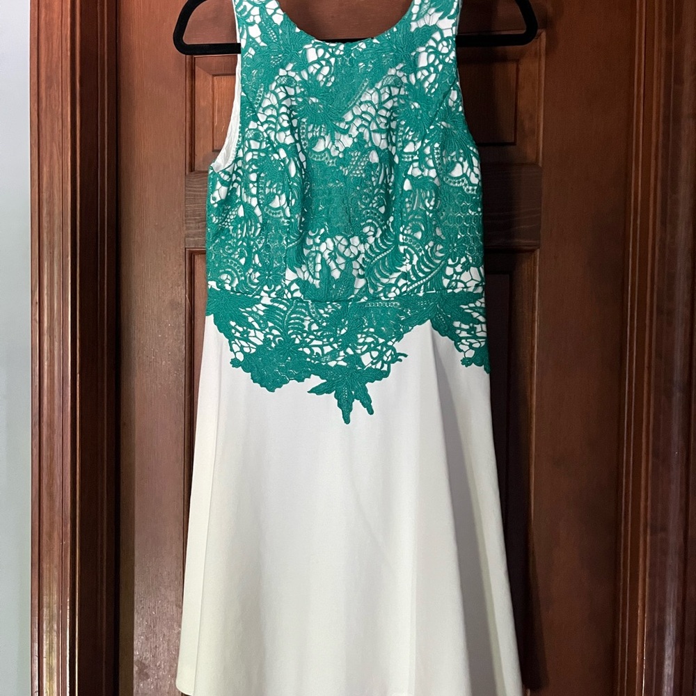 Aeropostale Green A-Line Mini Dress Sleeveless Scoop Neck